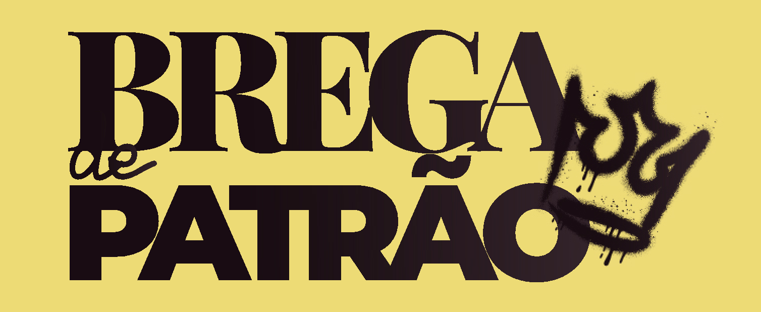 Logotipo monocromático em preto sobre fundo amarelo-claro